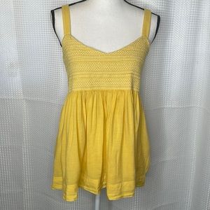 Hatch Maternity Top Blouse Smocked Gauzey Boho Sleeveless Sz S